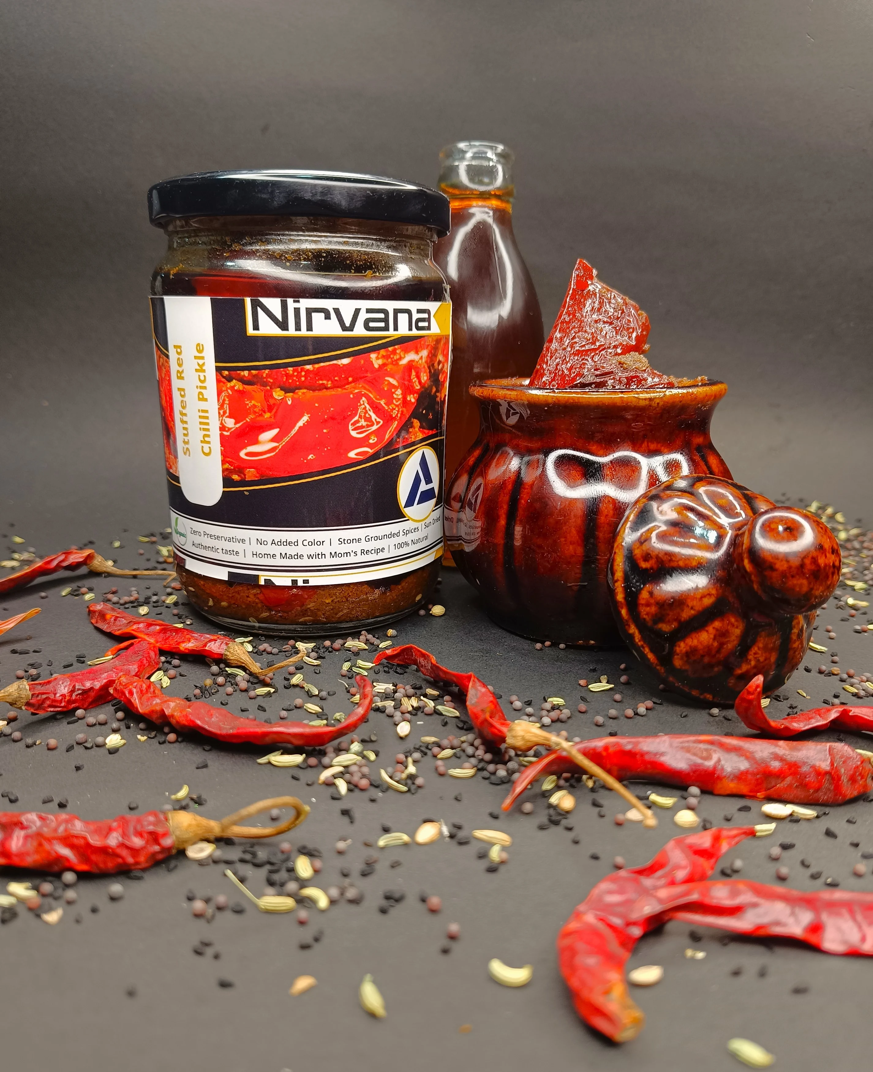 Stuffed-Red Chilli Pickle